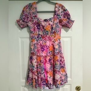 Floral Puff Sleeve Sun Dress